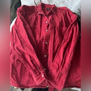 Zara red denim jacket